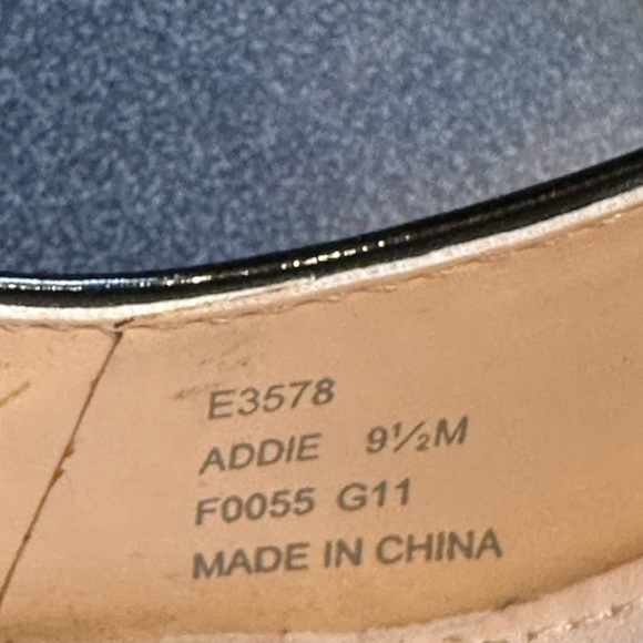 Calvin Klein Business Formal Brown & Black Shoe Metal Buckle Peep Toe Sz 9 1/2 - Picture 9 of 12